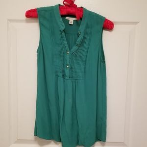 Banana Republic Green Sleeveless Blouse XS